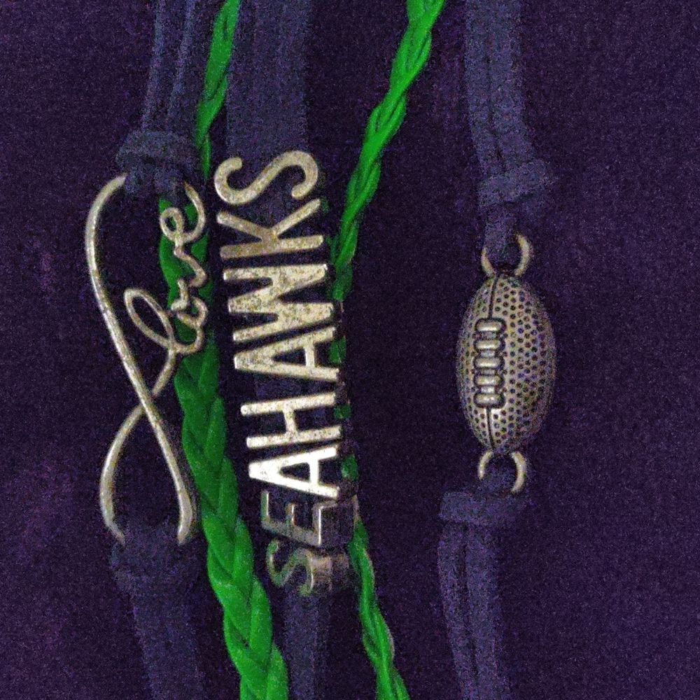 Seahawks leather bracelet-$5 add on